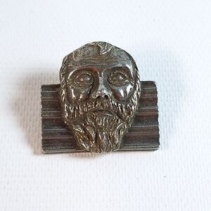 Socrates Sculpted Pewter Unisex Pin